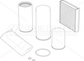 MAINTENANCE KIT 500 H HIFI FILTER KM 95000076A85