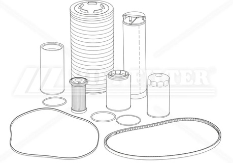 MAINTENANCE KIT 2000 H HIFI FILTER KM 102M0174C90