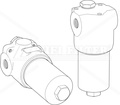 Гидравлический фильтр (в сборе) HIFI FILTER DPQ 07PCSBGF25D