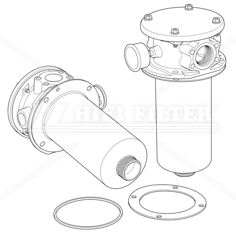 Гидравлический фильтр (в сборе) HIFI FILTER RT1KZ10S20NNY2G